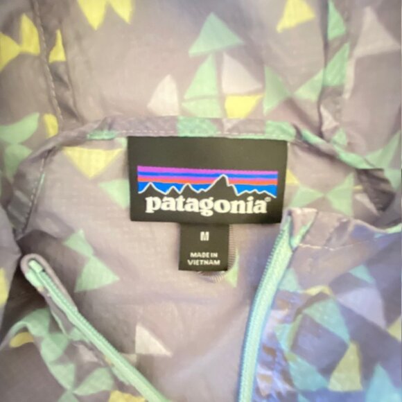 Patagonia Houdini Windbreaker Jacket Womens M Lavender Hooded Full Zip Coat - Picture 8 of 12